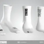 Biele ponožky s čiernym nápisom 226ers, veľkosť S/M